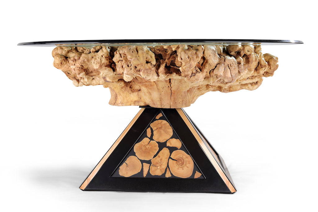 VersaWood Glass-Top Coffee Table