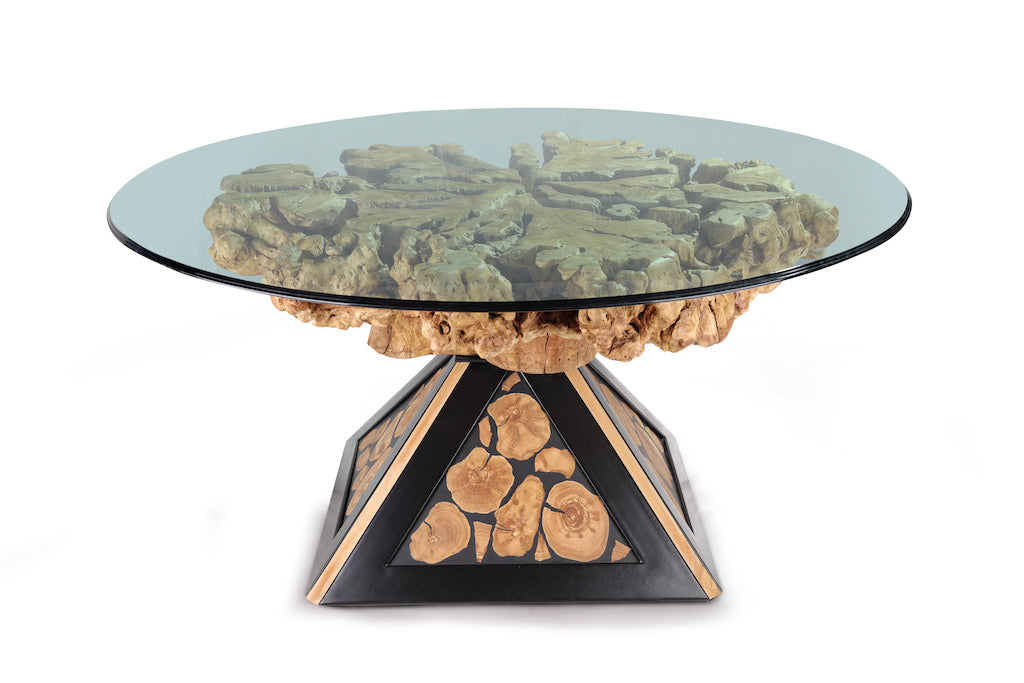 VersaWood Glass-Top Coffee Table