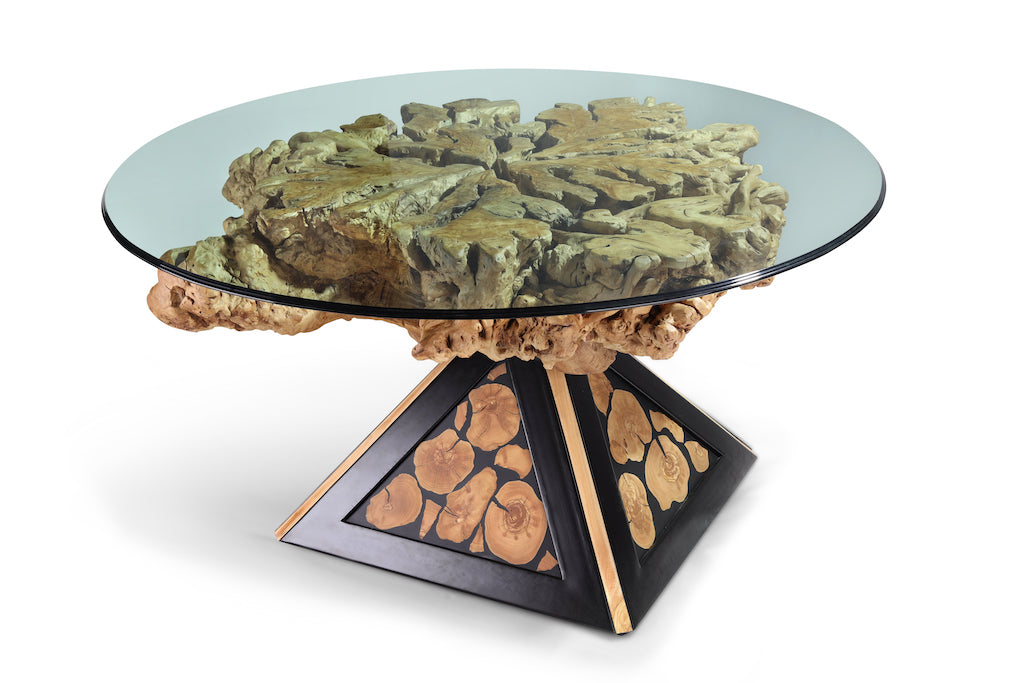 VersaWood Glass-Top Coffee Table