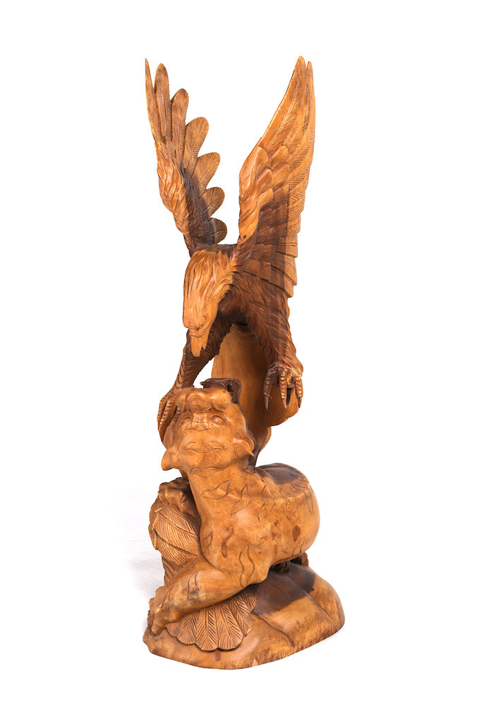 Noble Wings Wood Sculpture Home Decor