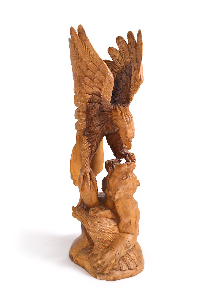 Noble Wings Wood Sculpture Home Decor